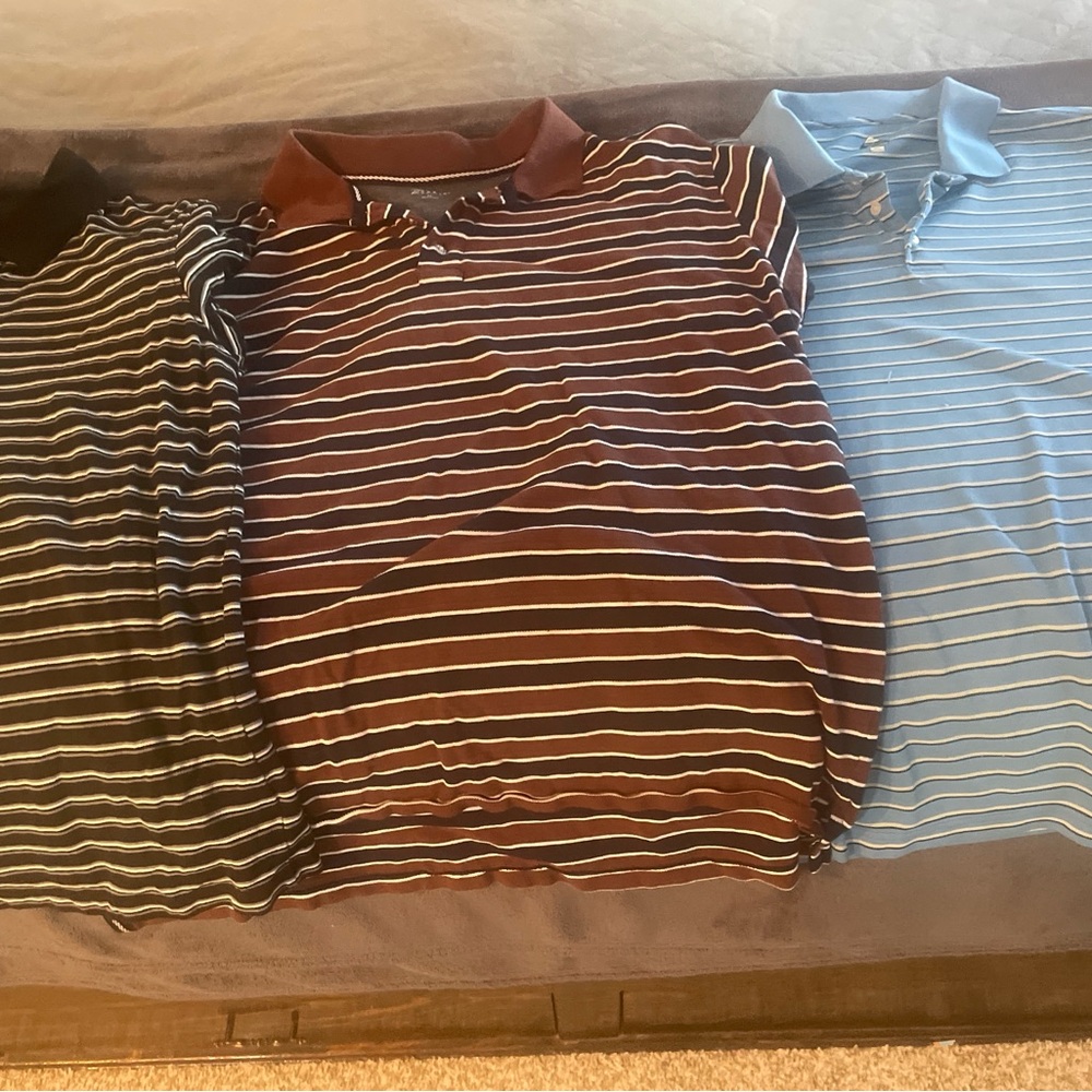 Striped Polo Shirts Set
